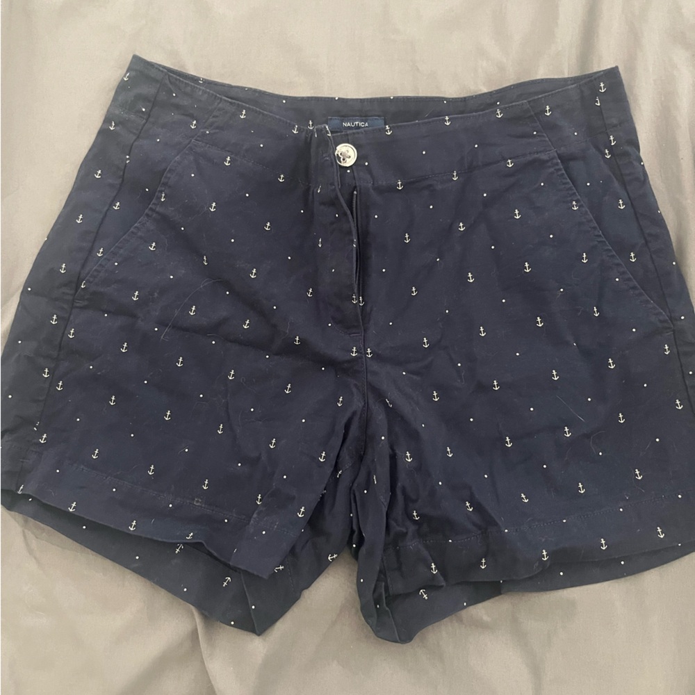 Nautica Dark Blue Patterned Women’s Shorts